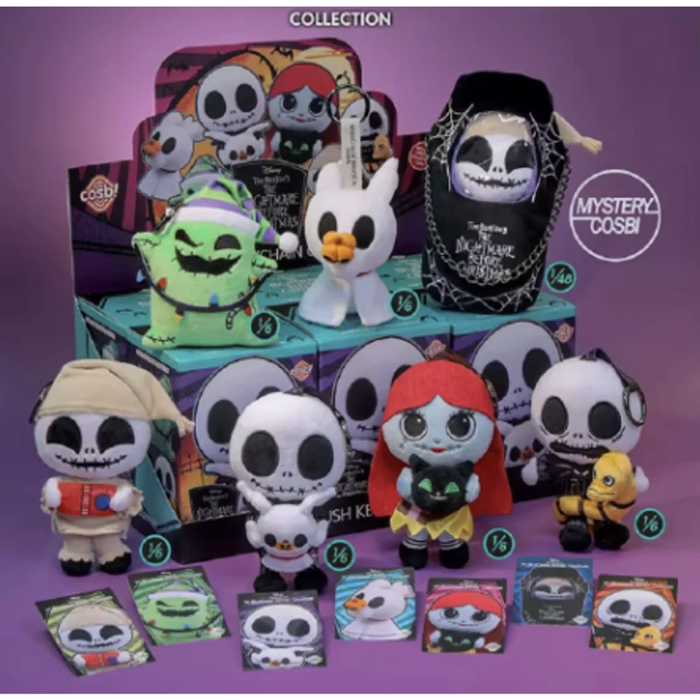 Disney x Cosbi x Nightmare Before Christmas Plush Charm, Jack Reading, New